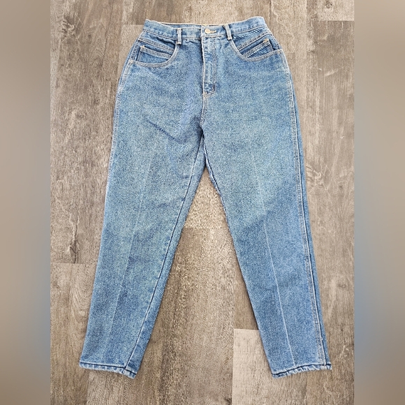 Vintage 90s PS Gitano High Rise Jeans Faded Blue‎ Denim Pleated Tapered 10 short - Picture 1 of 7